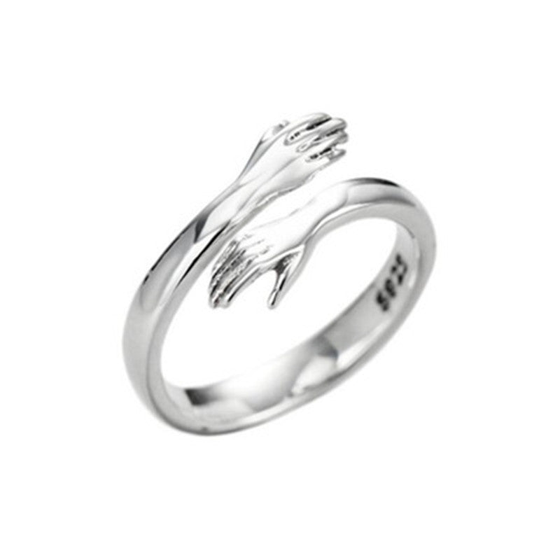 All-match Temperament Love Hug Couple Opening Adjustable Ring