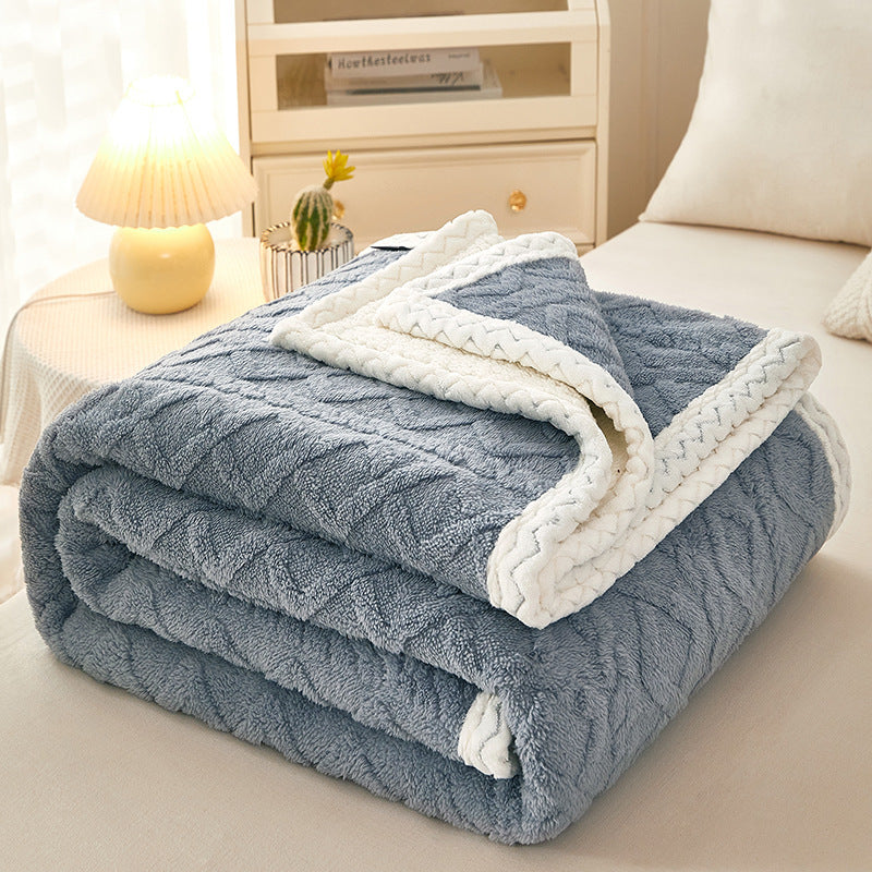 Blanket Double Thickened Warm Coral Fleece Sofa Blanket