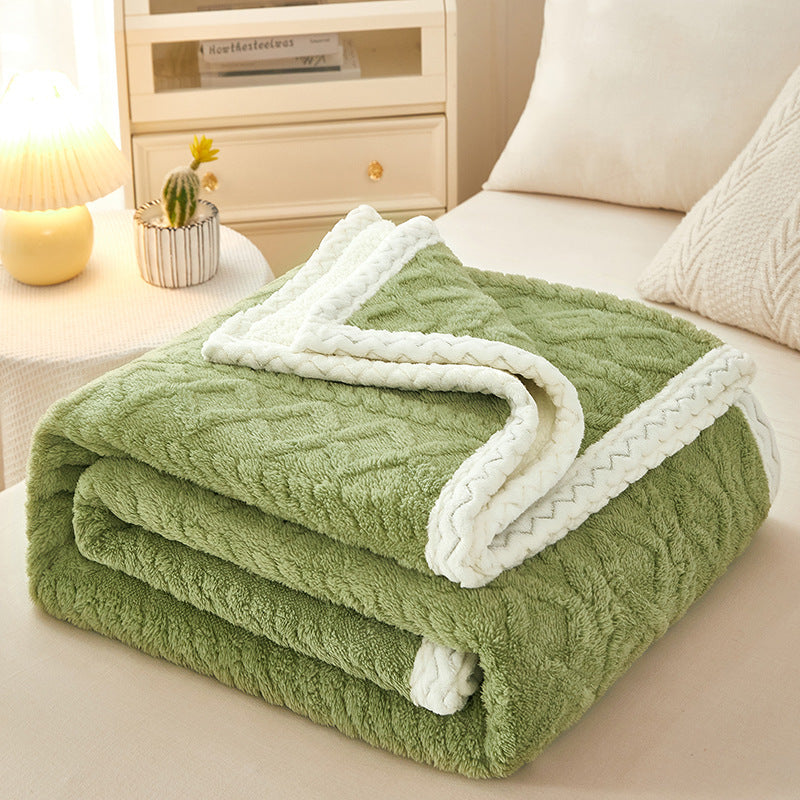 Blanket Double Thickened Warm Coral Fleece Sofa Blanket