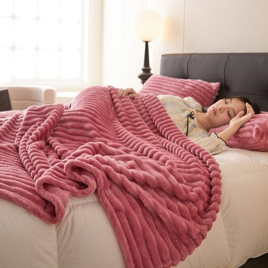 Rabbit Fur Velvet Blanket Anti-static Bedroom Sofa Blanket